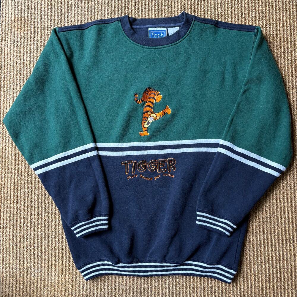 Vintage 90s Tigger "More Bounce Per Ounce" Crewneck Sweatshirt Large Pooh Disney